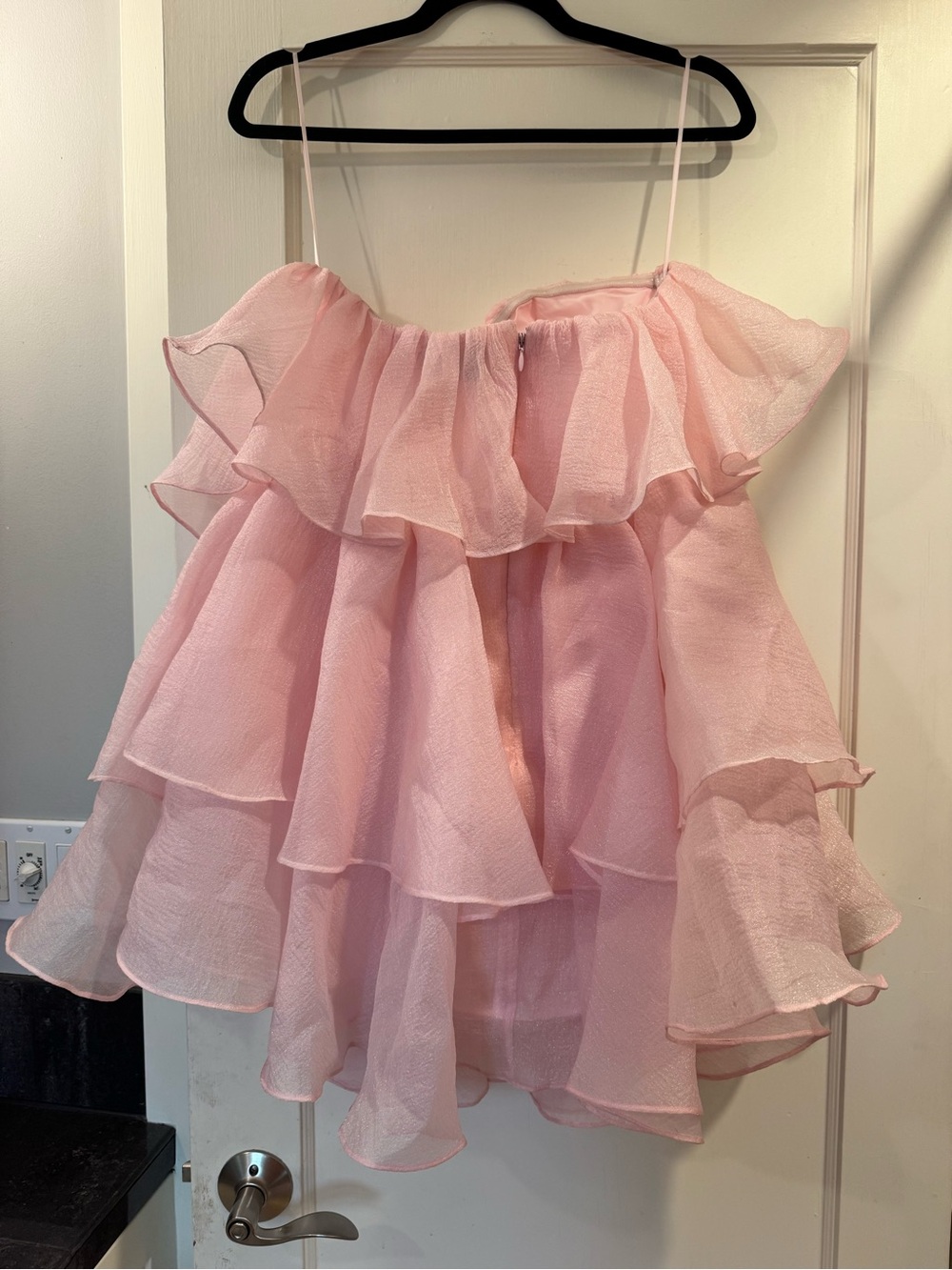 ASOS Pink Strapless Layered Ruffle Dress - Picture 4 of 4
